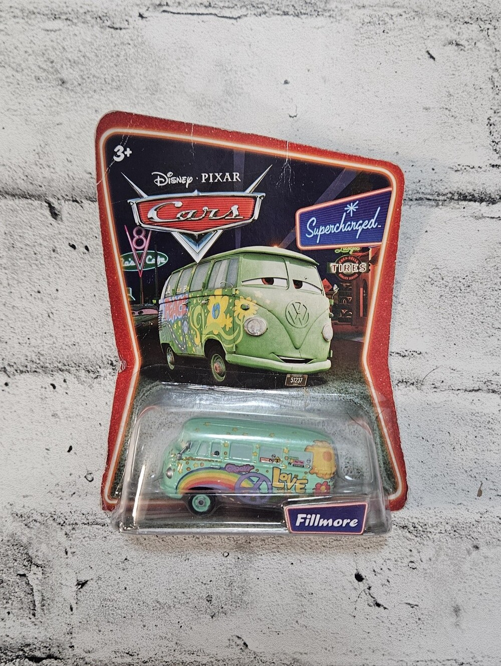 Disney Pixar Cars Fillmore Diecast VW Bus Supercharged Mattel Sealed